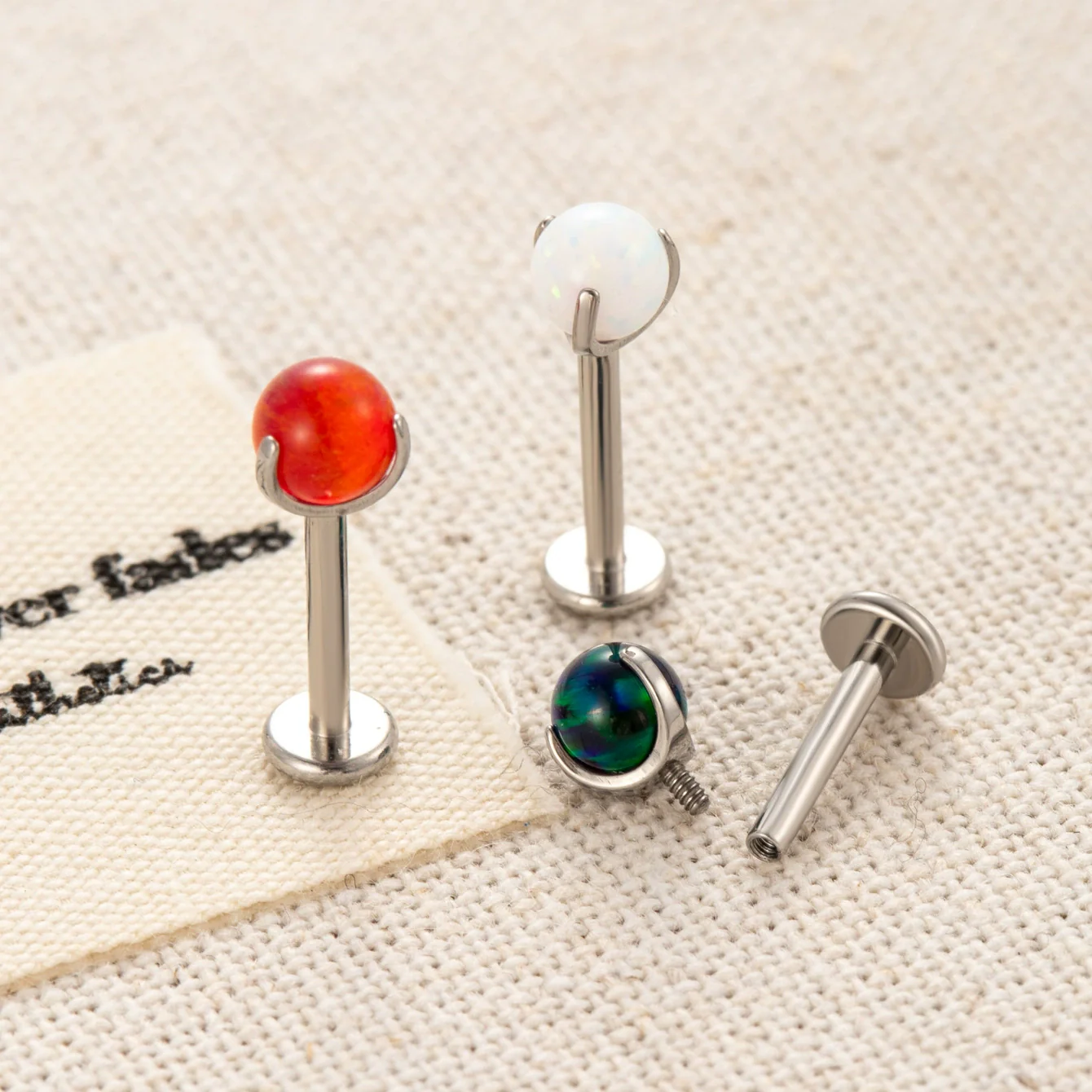 Wholesale Body Jewelry Titanium Alloy Stainless Steel Geometric Aobao Design Lip Nail Rod Cochlear Ear Nail Cartilage Puncture Ear Bone Nail