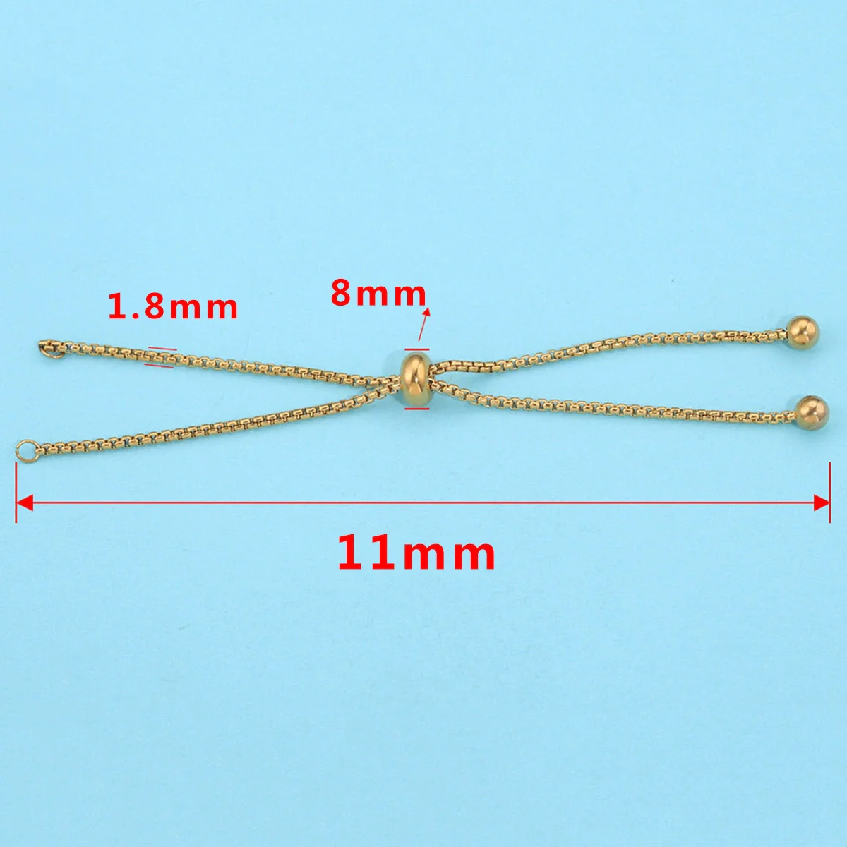 Wholesale Bolo Bracelet Stainless Steel Square Pearl Chain Electroplated - Image 7