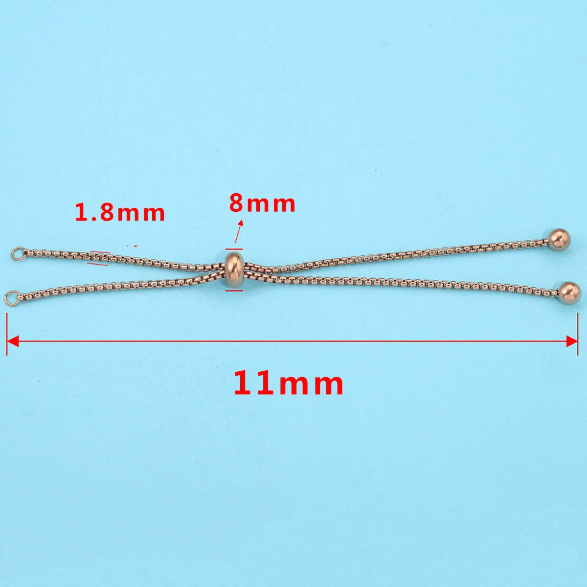 Wholesale Bolo Bracelet Stainless Steel Square Pearl Chain Electroplated - Image 8