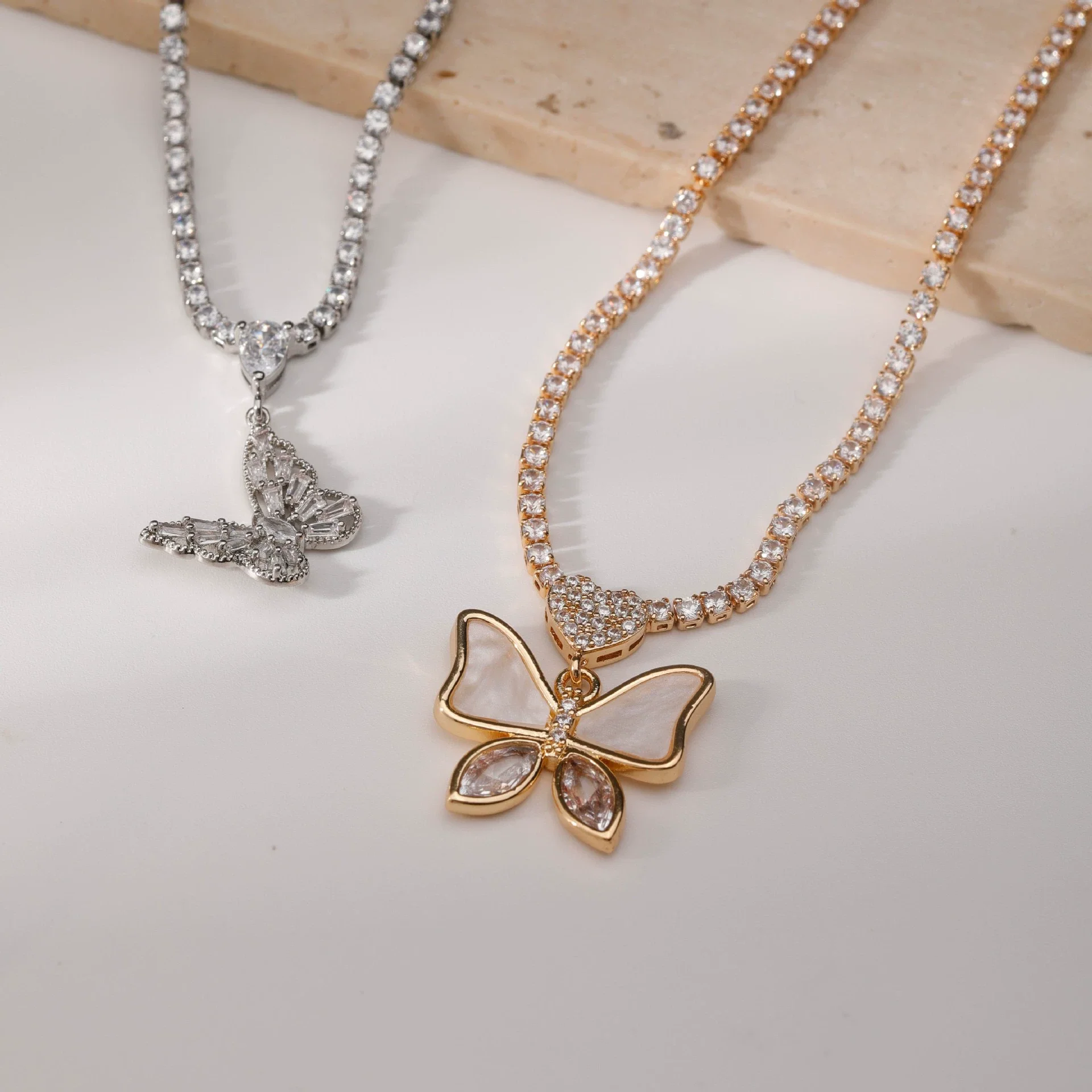 Wholesale Bow Necklace Copper Electroplated Stylish For Women - Image 2