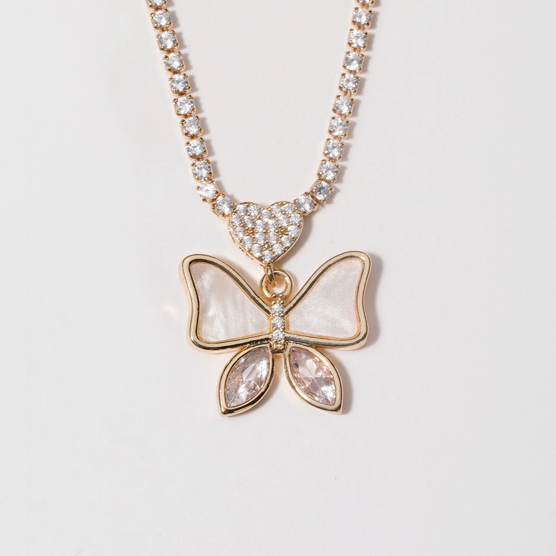 Wholesale Bow Necklace Copper Electroplated Stylish For Women - Image 5