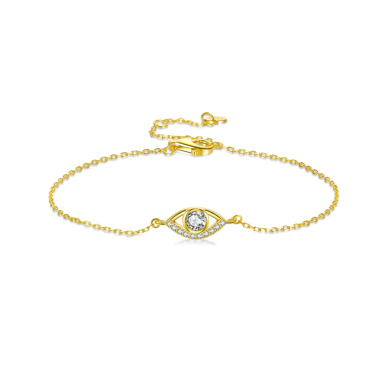 Wholesale Bracelet 925 Sterling Silver Sweet Style Horse Eye Star Design Platinum 18K Gold Electroplated For Women - Image 5