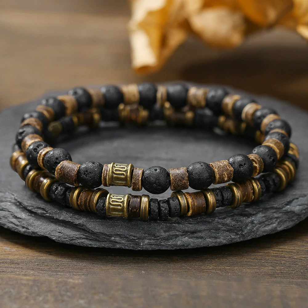 Wholesale Bracelet Coconut Shell And Wood Beaded Geometric Handmade Unisex Jewelry - Image 15