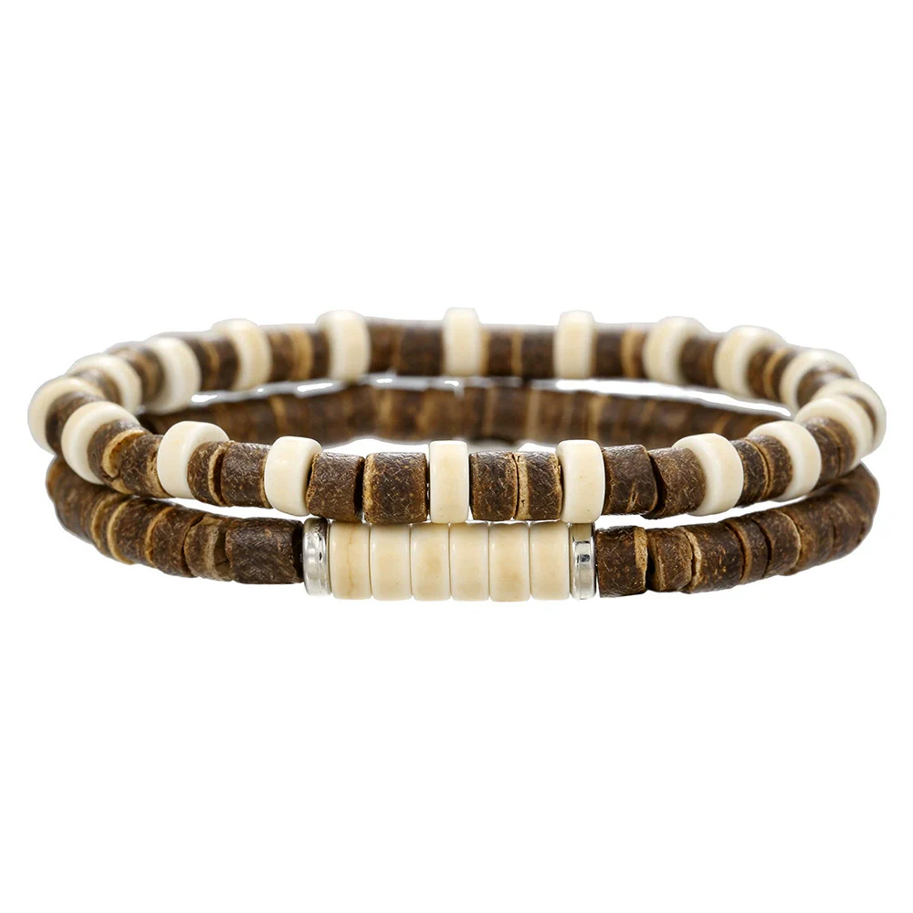 Wholesale Bracelet Coconut Shell And Wood Beaded Geometric Handmade Unisex Jewelry - Image 6