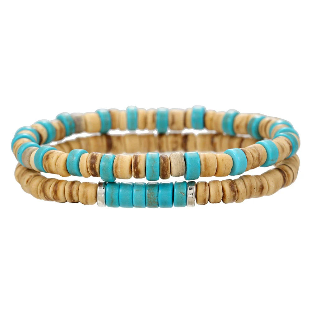 Wholesale Bracelet Coconut Shell And Wood Beaded Geometric Handmade Unisex Jewelry - Image 7