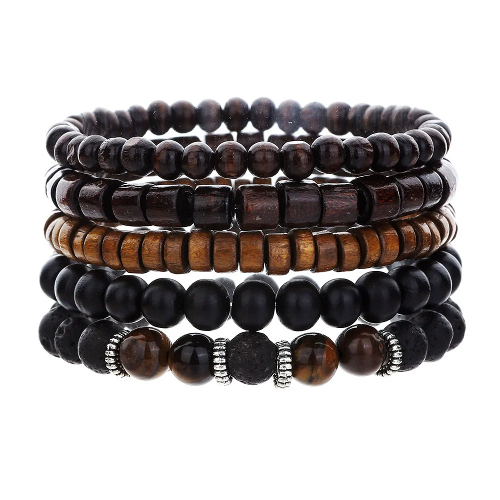 Wholesale Bracelet Coconut Shell And Wood Beaded Geometric Handmade Unisex Jewelry - Image 9