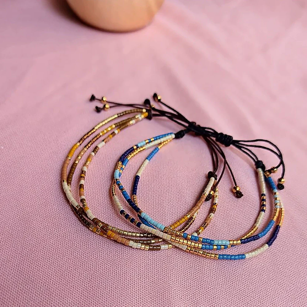 Wholesale Bracelet Glass Glaze Geometric Handmade Woven For Women - Image 3