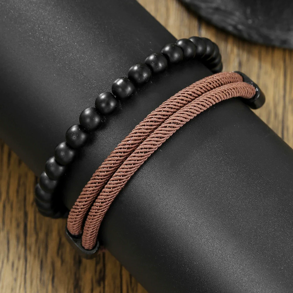 Wholesale Bracelet Milan Rope Black Magic Sand Geometric Handmade Unisex - Image 6