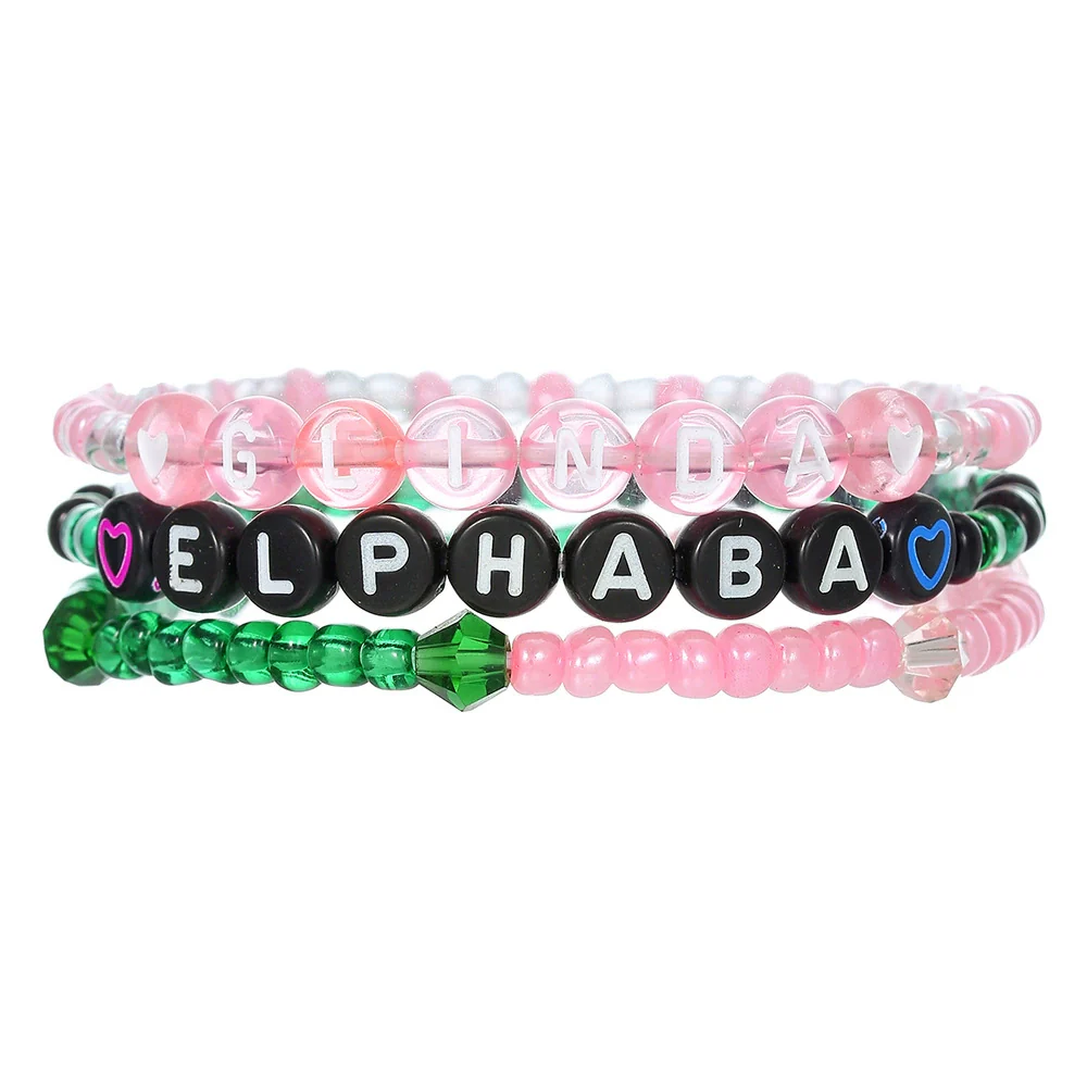 Wholesale Bracelet Rice Beads Black Magic Sand Acrylic Handmade Letter Design Unisex - Image 11