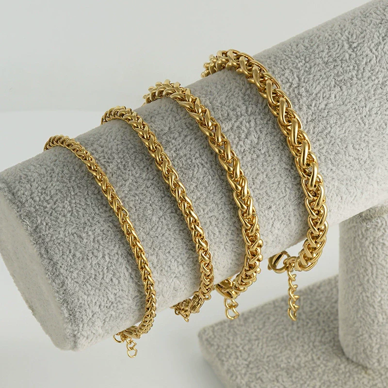 Wholesale Bracelet 316L Stainless Steel Geometric Electroplating Unisex Hiphop Trendy High Street - Image 2