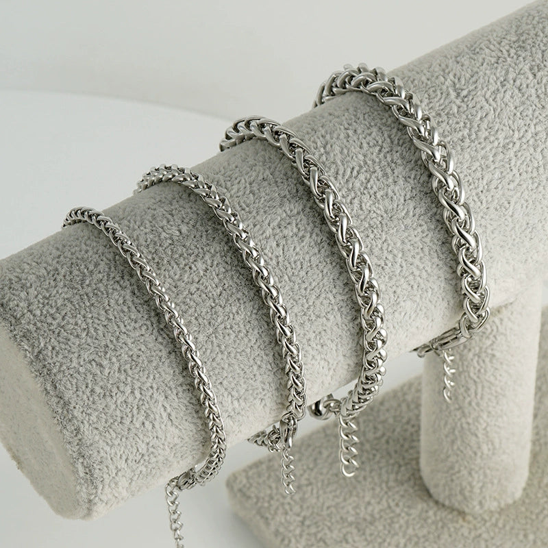Wholesale Bracelet 316L Stainless Steel Geometric Electroplating Unisex Hiphop Trendy High Street - Image 3