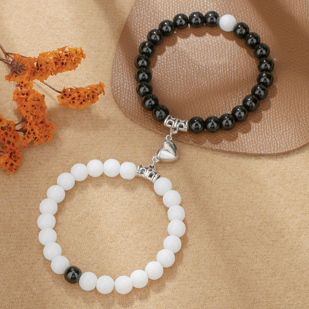 Wholesale Bracelet Stone Magnet Buckle Heartshaped Manual Design Internet Celebrity Style Geometric - Image 3