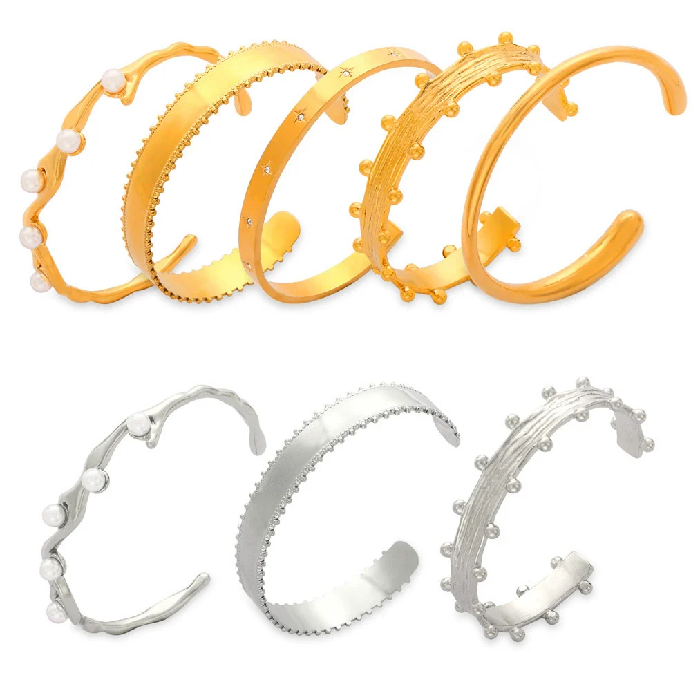 Wholesale Bracelet Titanium Steel Shell Beads Czech Diamond Geometric Electroplated For Female - Image 5