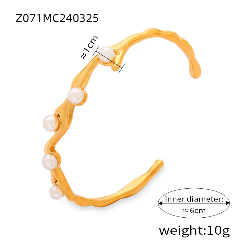 Wholesale Bracelet Titanium Steel Shell Beads Czech Diamond Geometric Electroplated For Female - Image 7