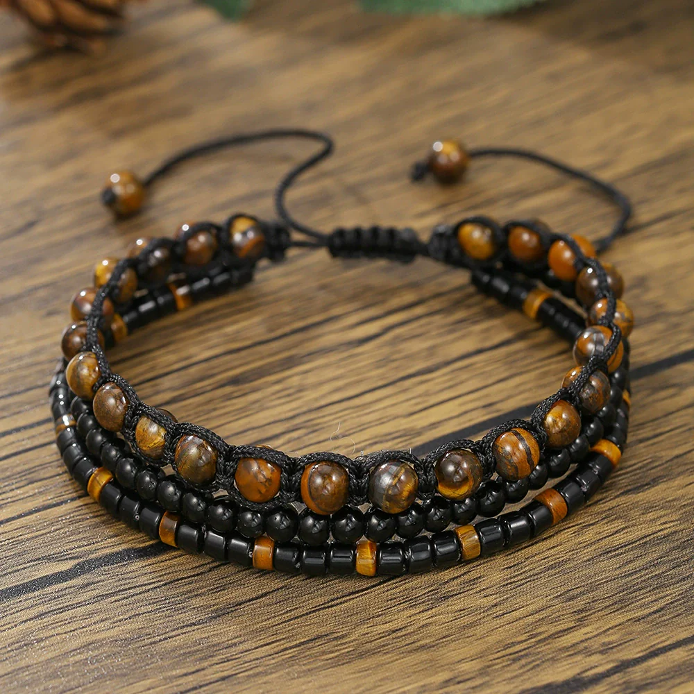 Wholesale Bracelet Wooden Beaded Natural Stone Geometric Handmade Unisex - Image 11