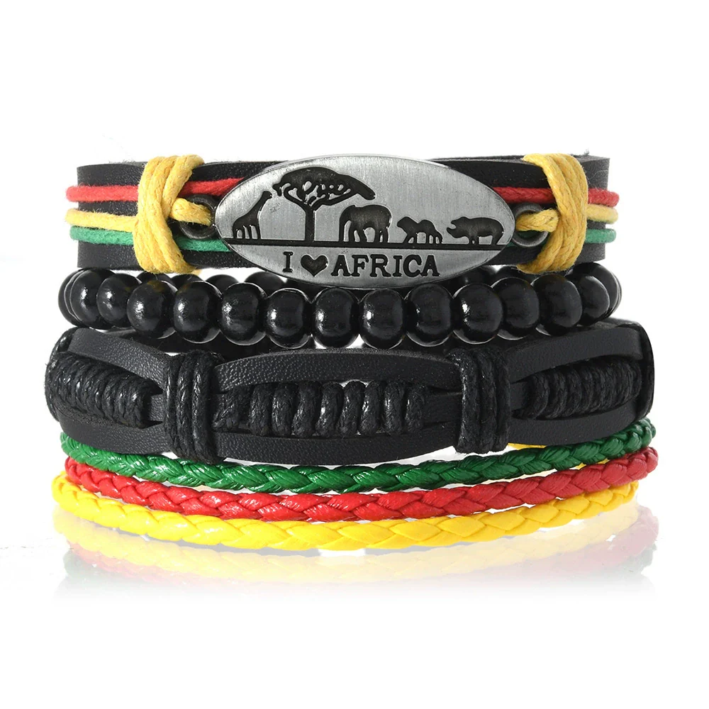 Wholesale Bracelet Zinc Alloy Bohemian Style Hand Knitted With Letters Numbers Text Pattern For Men And Women - Image 12