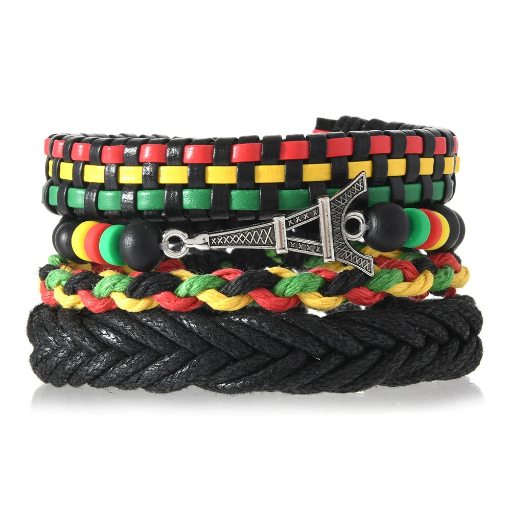 Wholesale Bracelet Zinc Alloy Bohemian Style Hand Knitted With Letters Numbers Text Pattern For Men And Women - Image 7