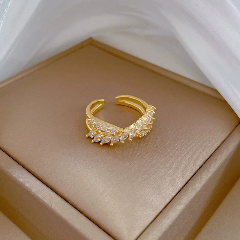 Wholesale Brass Cross Zircon Ring With Crown Pattern Electroplating Cartoon Style For Women - Image 3