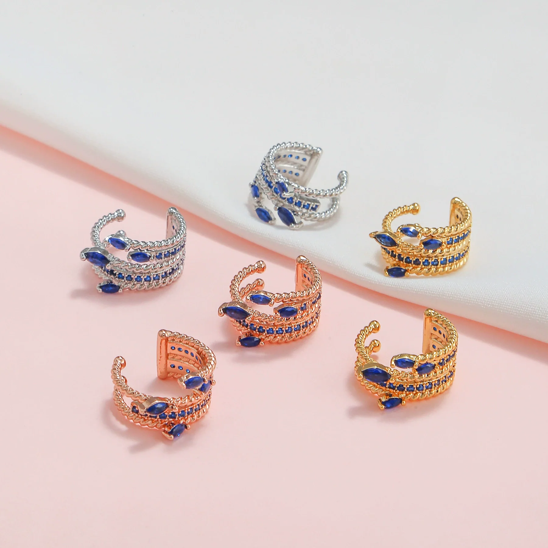 Wholesale Brass Geometric Ear Bone Clips For Women Without Pierced Ears Fashionable Elegant Artistic