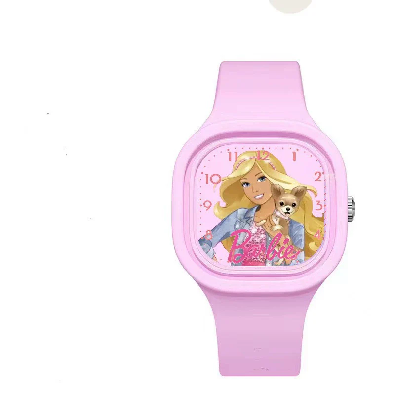 Wholesale Cartoon Square Silicone Plastic Stainless Steel Girl Doll Watch - Image 2