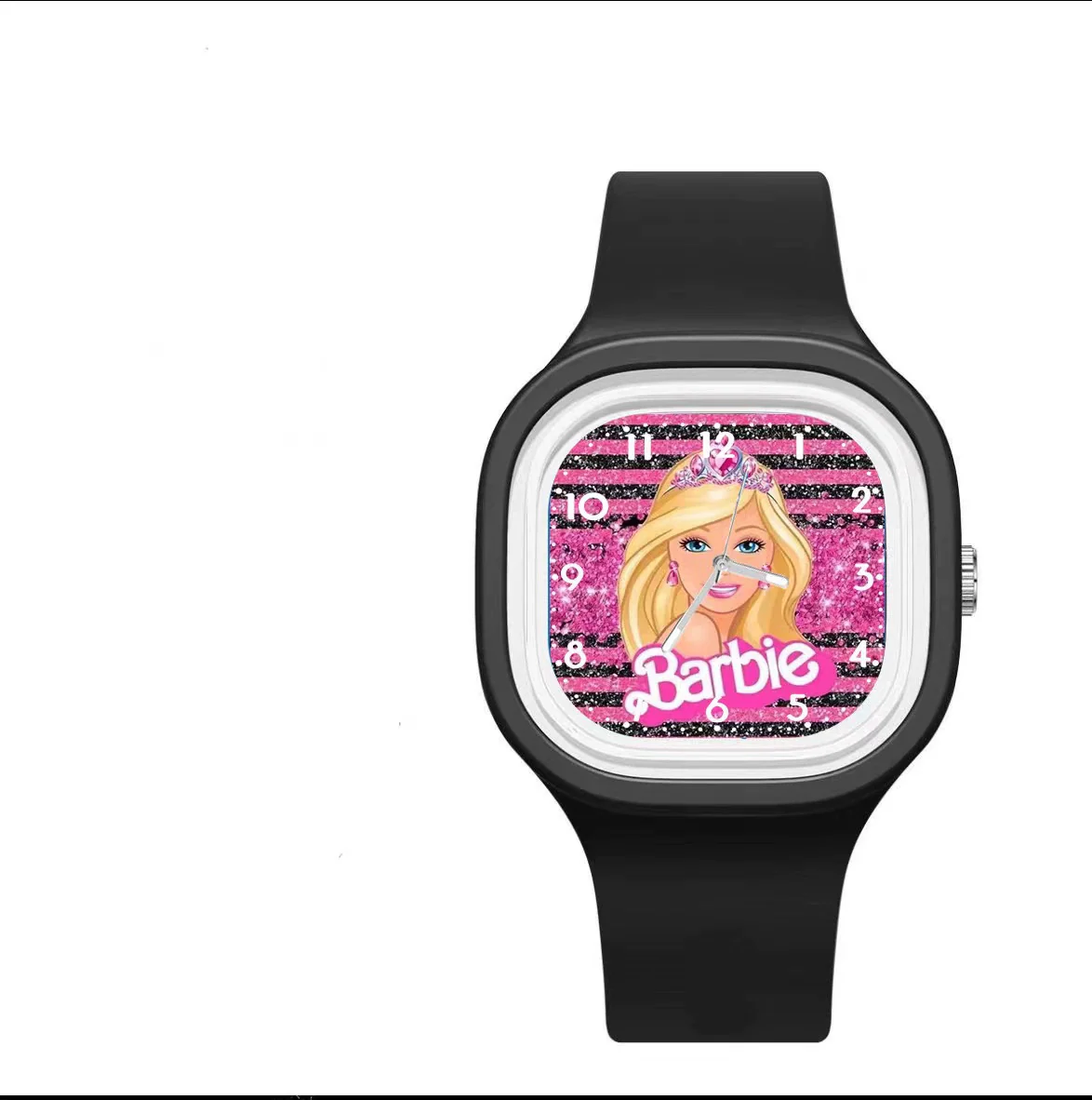 Wholesale Cartoon Square Silicone Plastic Stainless Steel Girl Doll Watch - Image 6