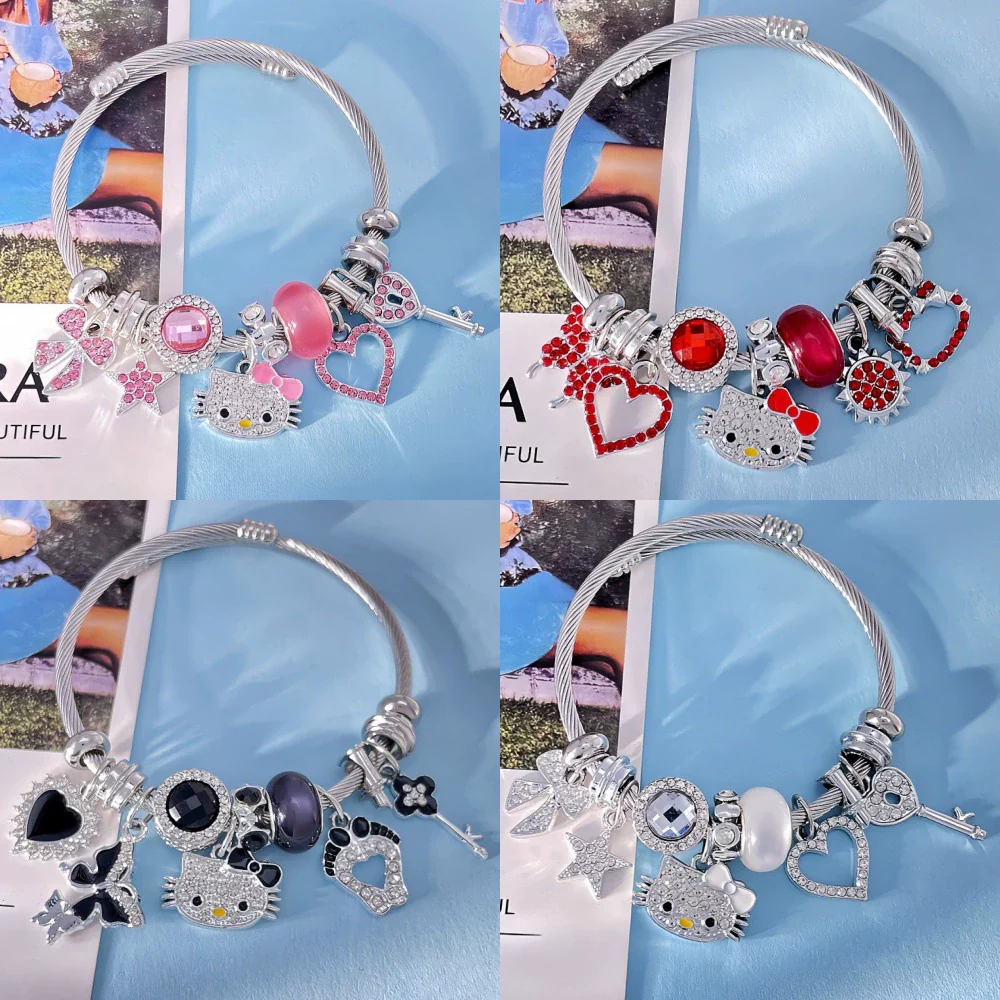 Wholesale Cartoon Style Zinc Alloy Electroplated Beaded Bracelet
