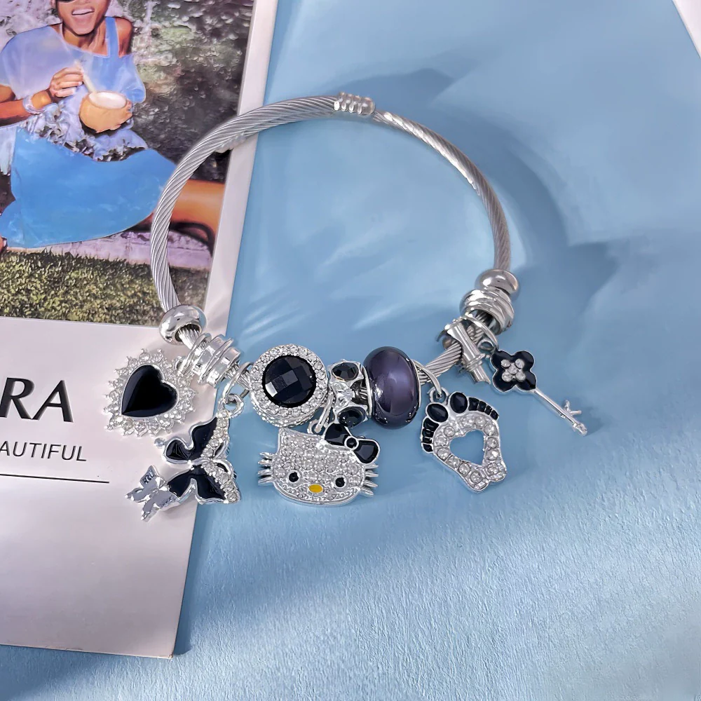 Wholesale Cartoon Style Zinc Alloy Electroplated Beaded Bracelet - Image 2