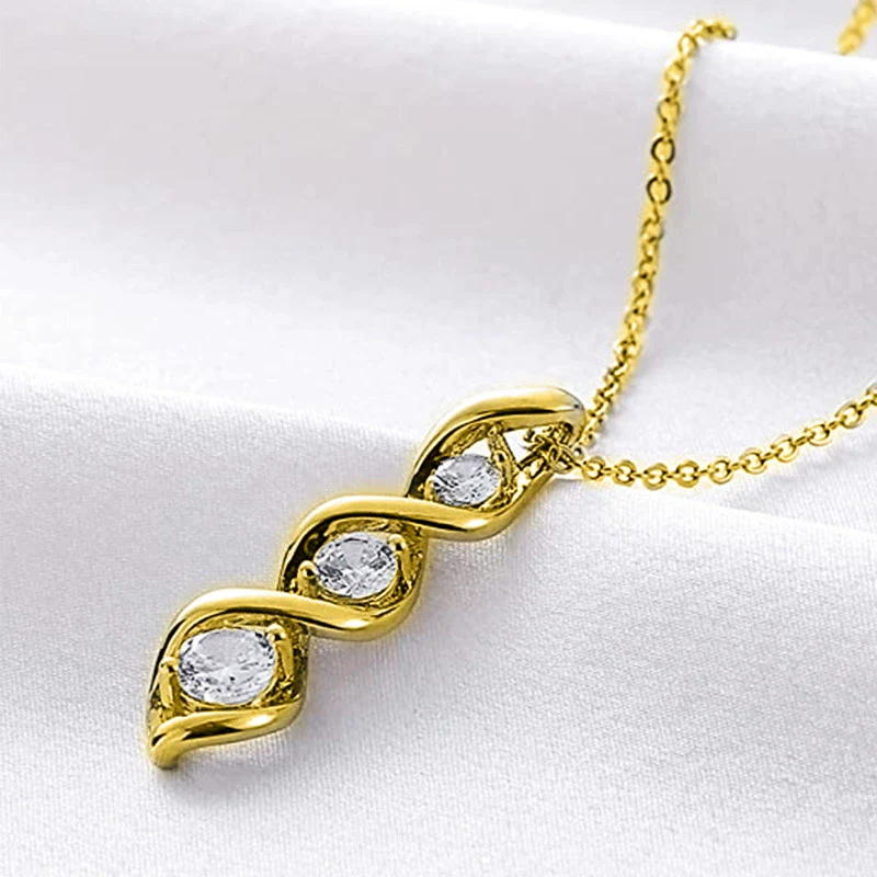Wholesale Chemical Molecular Necklace Copper Geometric Pattern Electroplated Ochain Women's Fashion Accessories - Image 3