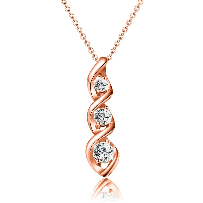 Wholesale Chemical Molecular Necklace Copper Geometric Pattern Electroplated Ochain Women's Fashion Accessories - Image 8