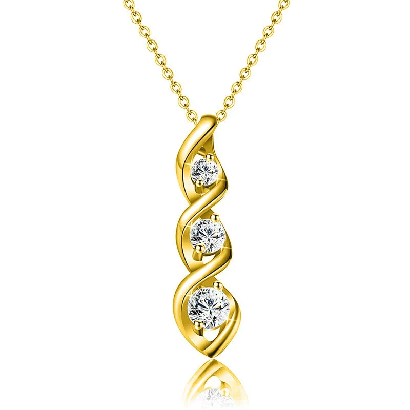 Wholesale Chemical Molecular Necklace Copper Geometric Pattern Electroplating Fashion Accessories For Women - Image 7