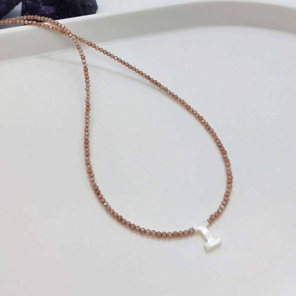 Wholesale Clavicle Chain Organic Glass Pendant Rhinestone Geometric Handwoven For Women - Image 13