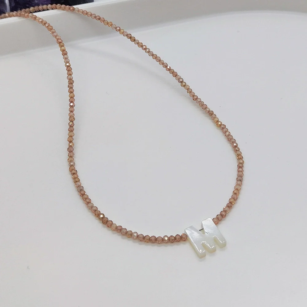 Wholesale Clavicle Chain Organic Glass Pendant Rhinestone Geometric Handwoven For Women - Image 17