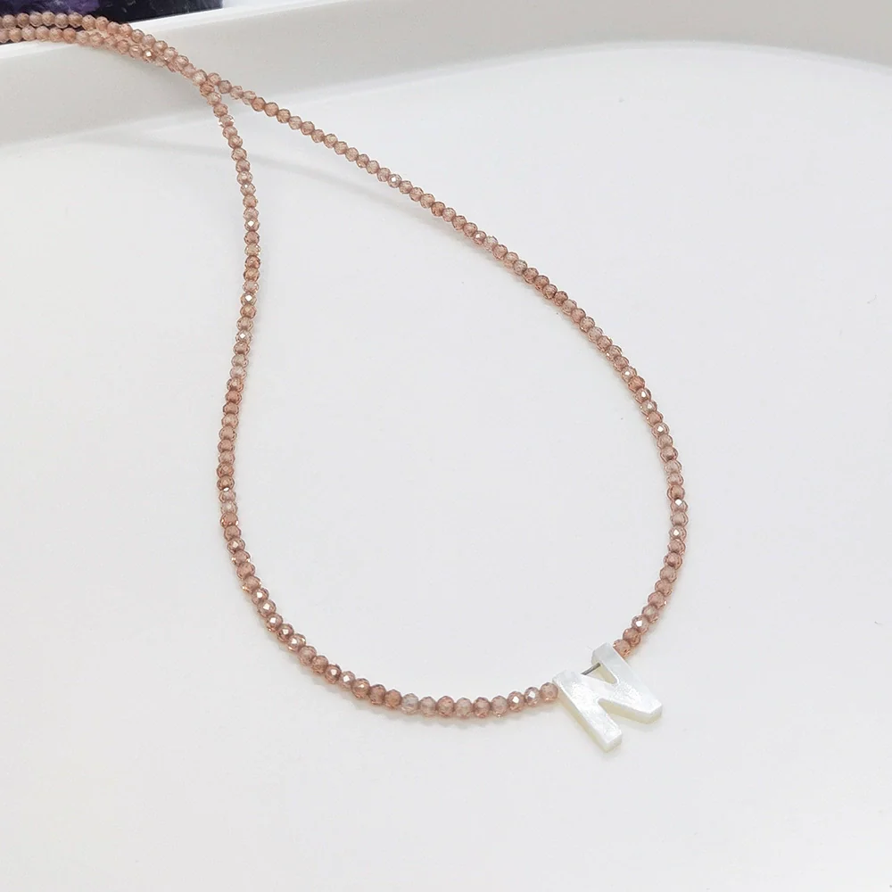 Wholesale Clavicle Chain Organic Glass Pendant Rhinestone Geometric Handwoven For Women - Image 18