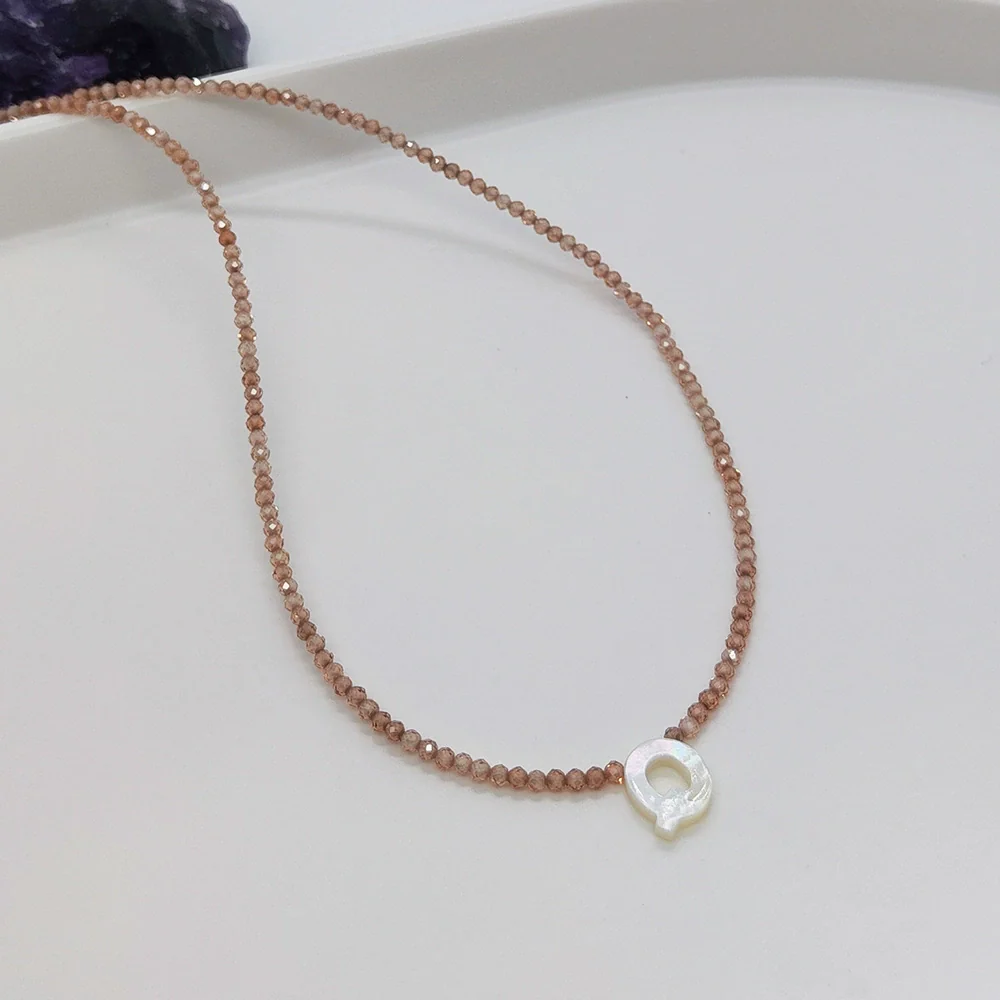 Wholesale Clavicle Chain Organic Glass Pendant Rhinestone Geometric Handwoven For Women - Image 21