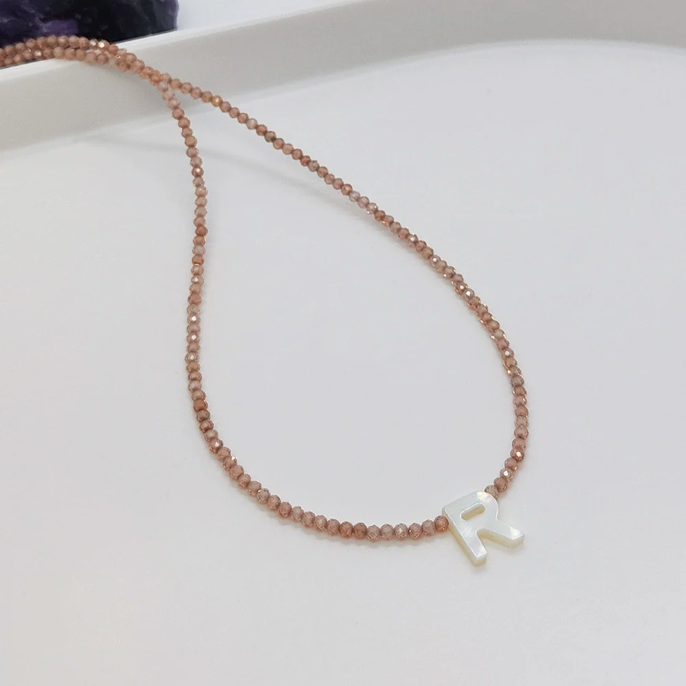 Wholesale Clavicle Chain Organic Glass Pendant Rhinestone Geometric Handwoven For Women - Image 22