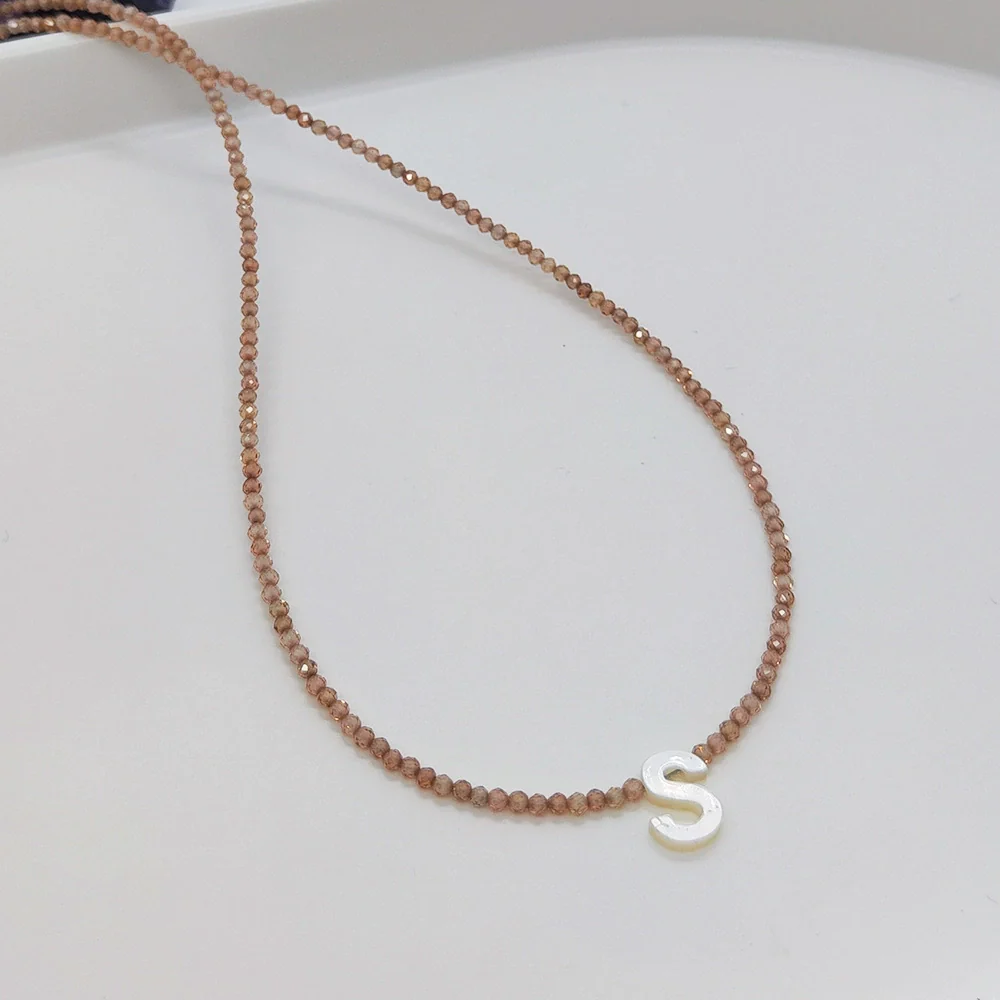 Wholesale Clavicle Chain Organic Glass Pendant Rhinestone Geometric Handwoven For Women - Image 23