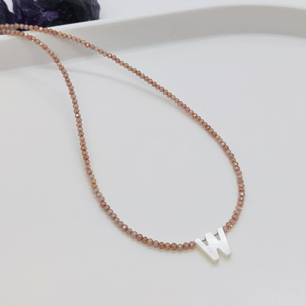 Wholesale Clavicle Chain Organic Glass Pendant Rhinestone Geometric Handwoven For Women - Image 27