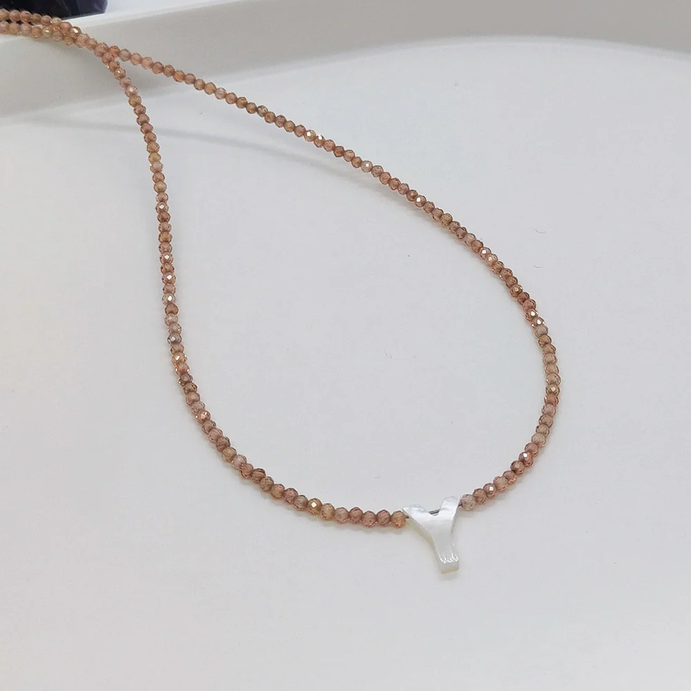 Wholesale Clavicle Chain Organic Glass Pendant Rhinestone Geometric Handwoven For Women - Image 29