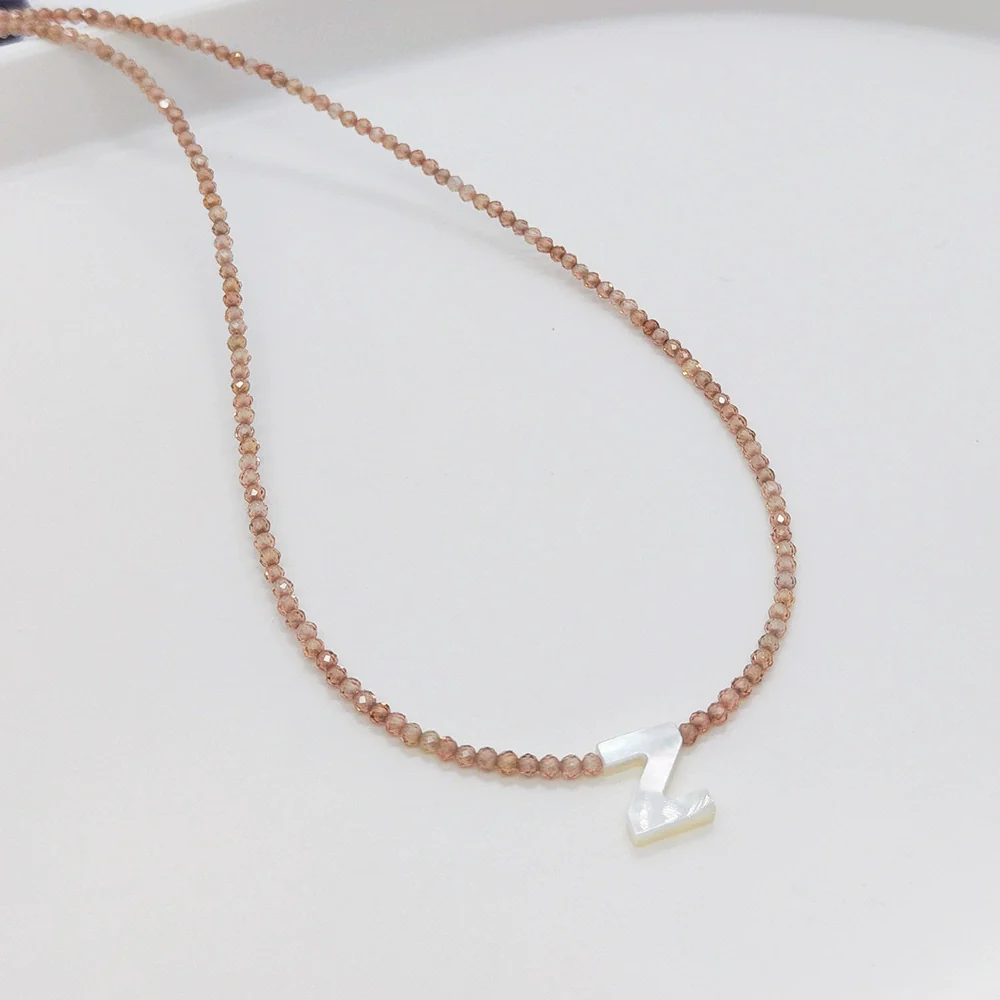 Wholesale Clavicle Chain Organic Glass Pendant Rhinestone Geometric Handwoven For Women - Image 30