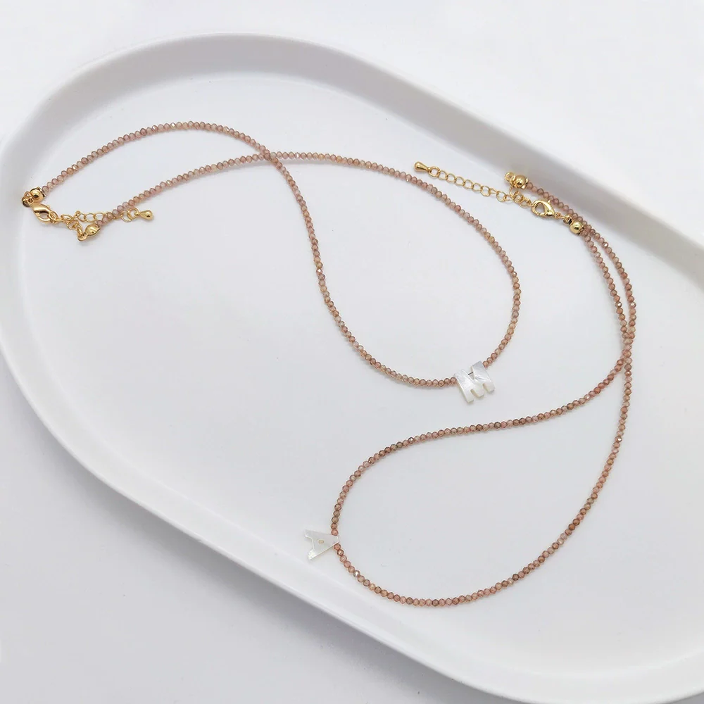 Wholesale Clavicle Chain Organic Glass Pendant Rhinestone Geometric Handwoven For Women - Image 4