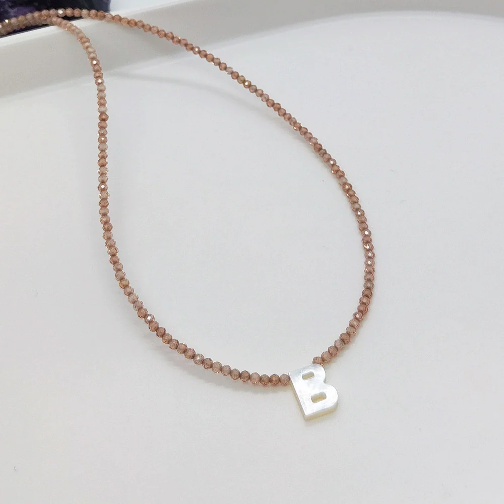 Wholesale Clavicle Chain Organic Glass Pendant Rhinestone Geometric Handwoven For Women - Image 6