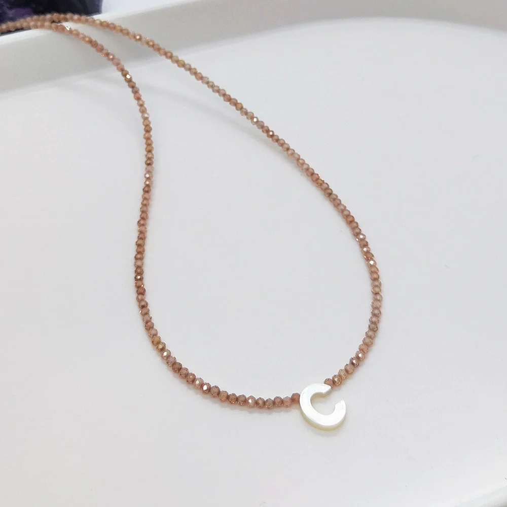 Wholesale Clavicle Chain Organic Glass Pendant Rhinestone Geometric Handwoven For Women - Image 7