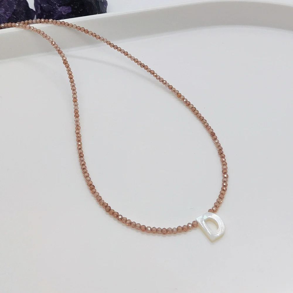 Wholesale Clavicle Chain Organic Glass Pendant Rhinestone Geometric Handwoven For Women - Image 8