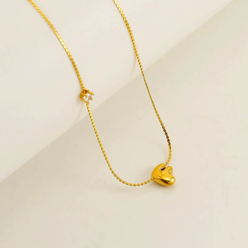 Wholesale Clavicle Chain 316L Stainless Steel And 316L Stainless Steel With English Letter Pendant Electroplating Style For Women - Image 11