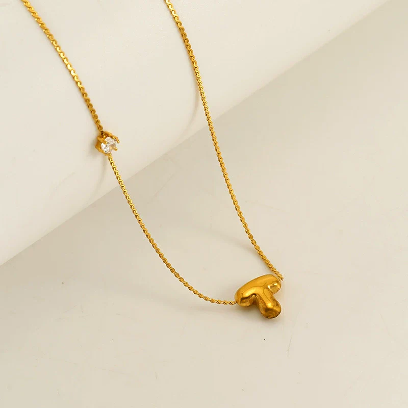Wholesale Clavicle Chain 316L Stainless Steel And 316L Stainless Steel With English Letter Pendant Electroplating Style For Women - Image 25