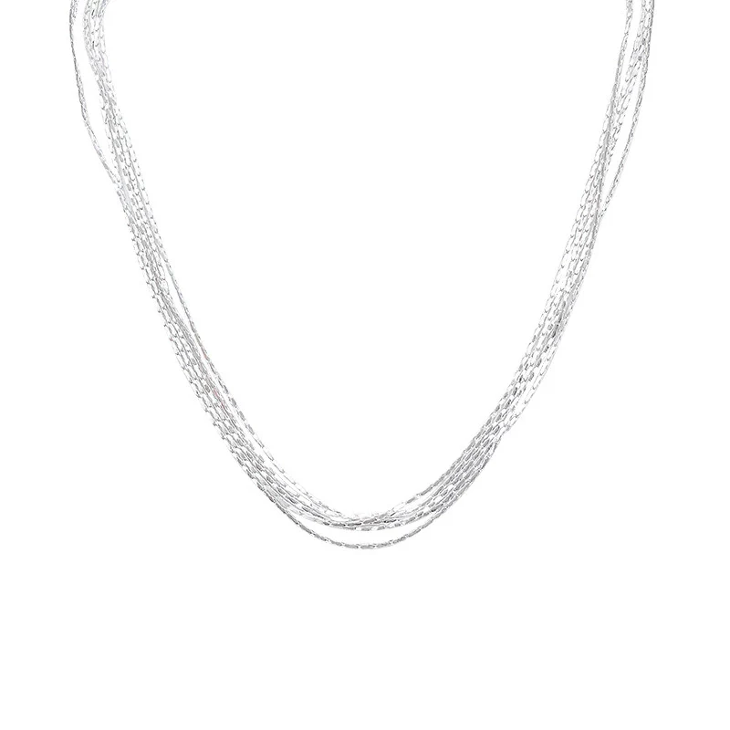 Wholesale Clavicle Chain Women's Copper Alloy Geometric Multilayer Necklace With Electroplating Treatment - Image 5