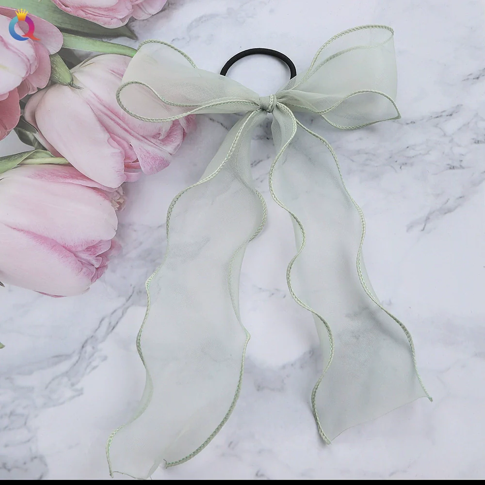 Wholesale Cloth Handmade Bow Ribbon Hair Ring Women's Hair Accessories - Image 10