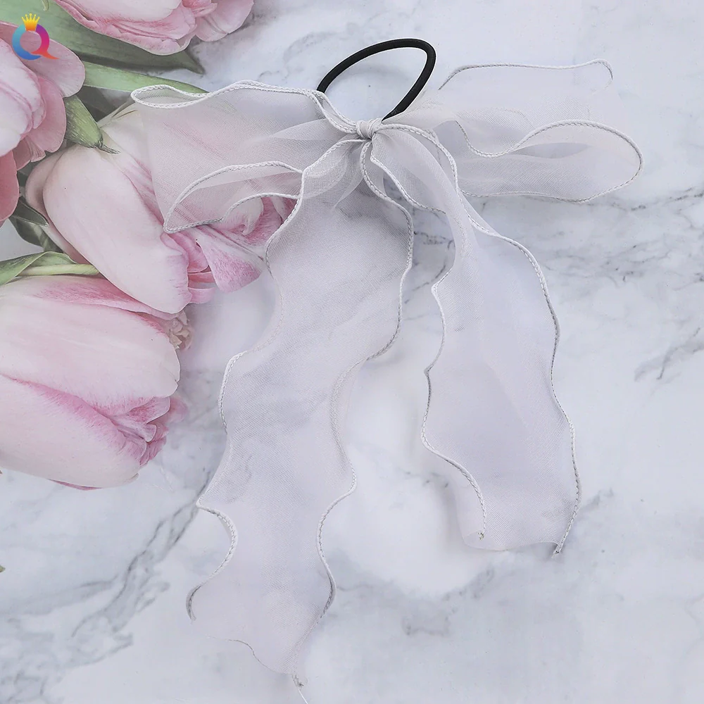 Wholesale Cloth Handmade Bow Ribbon Hair Ring Women's Hair Accessories - Image 11