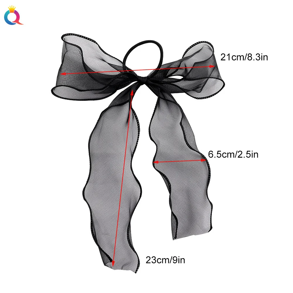 Wholesale Cloth Handmade Bow Ribbon Hair Ring Women's Hair Accessories - Image 3