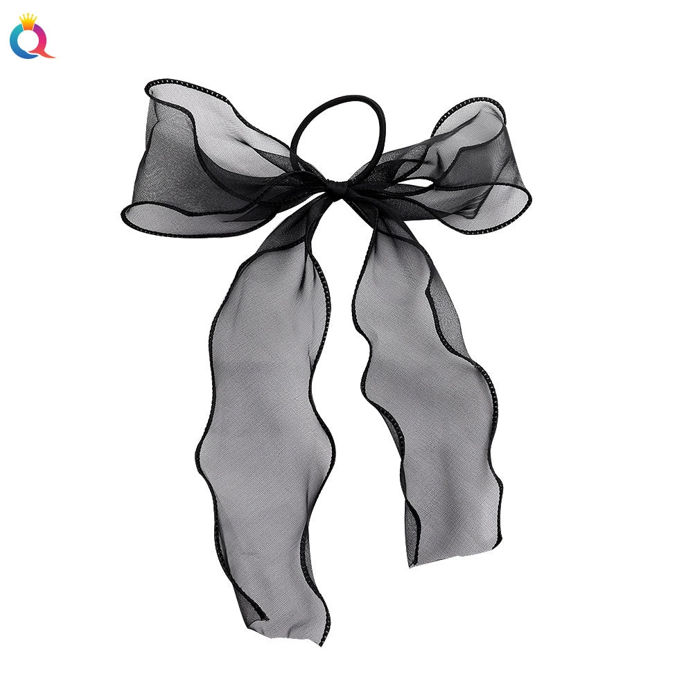 Wholesale Cloth Handmade Bow Ribbon Hair Ring Women's Hair Accessories - Image 4
